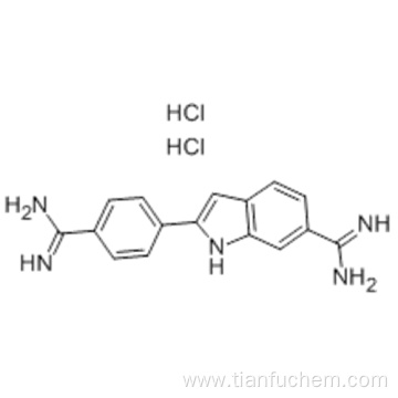 1H-Indole-6-carboximidamide,2-[4-(aminoiminomethyl)phenyl]-, hydrochloride (1:2) CAS 28718-90-3